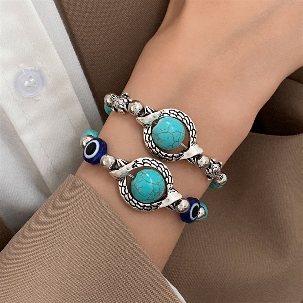 Wholesale Fashion jewelry all-match turquoise handmade bracelet